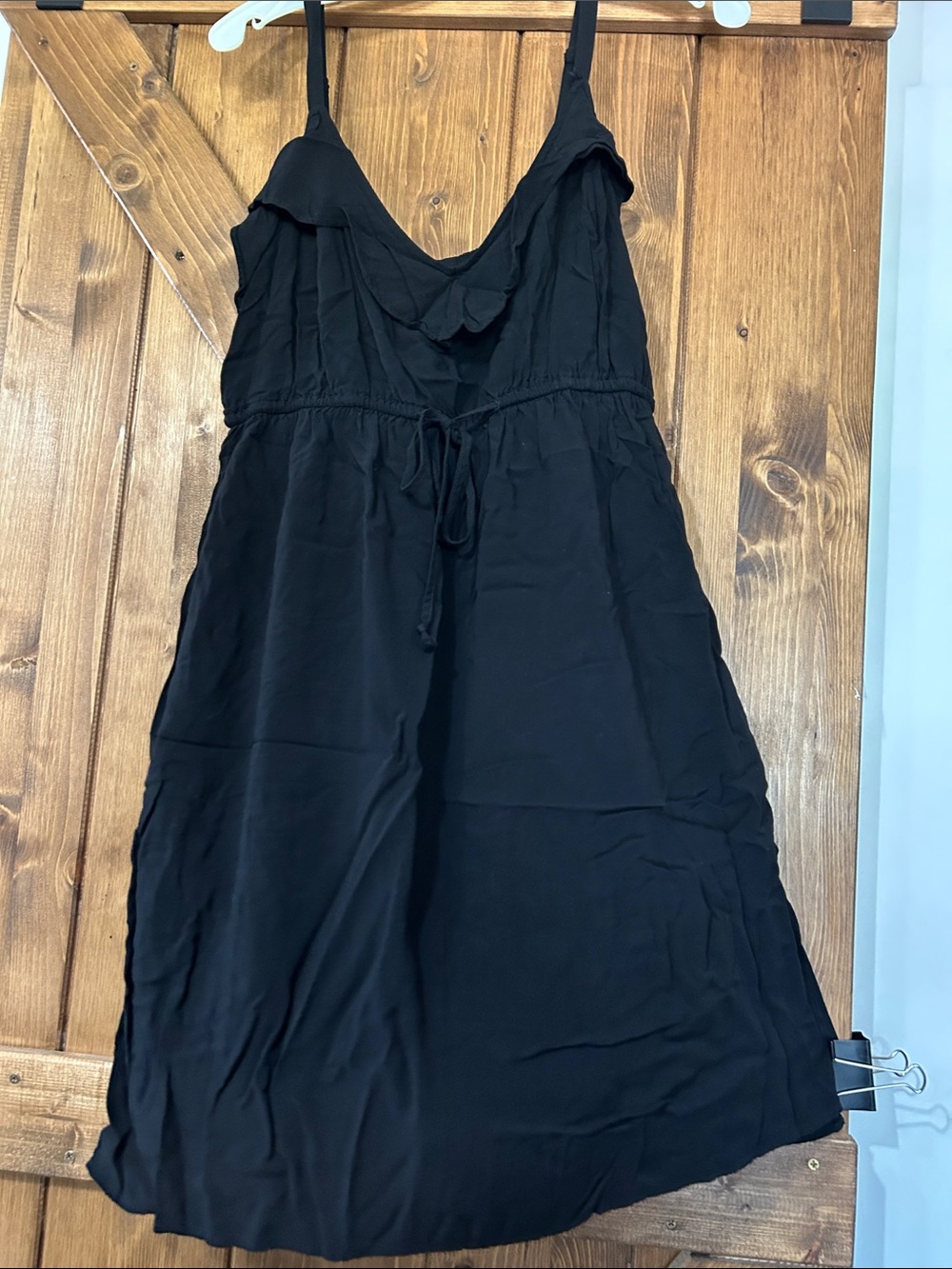 torrid Black Ruffled Spaghetti Strap Mini Dress
